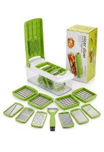 11-in-1 Premium Professional Vegetable Chopper & Dicer with Sharp Stainless Steel Blades - Ultimate Kitchen Accessory"