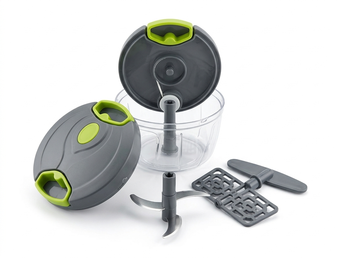 Quick-Cut Multi-Purpose Manual Vegetable Chopper & Whisker (900ml)