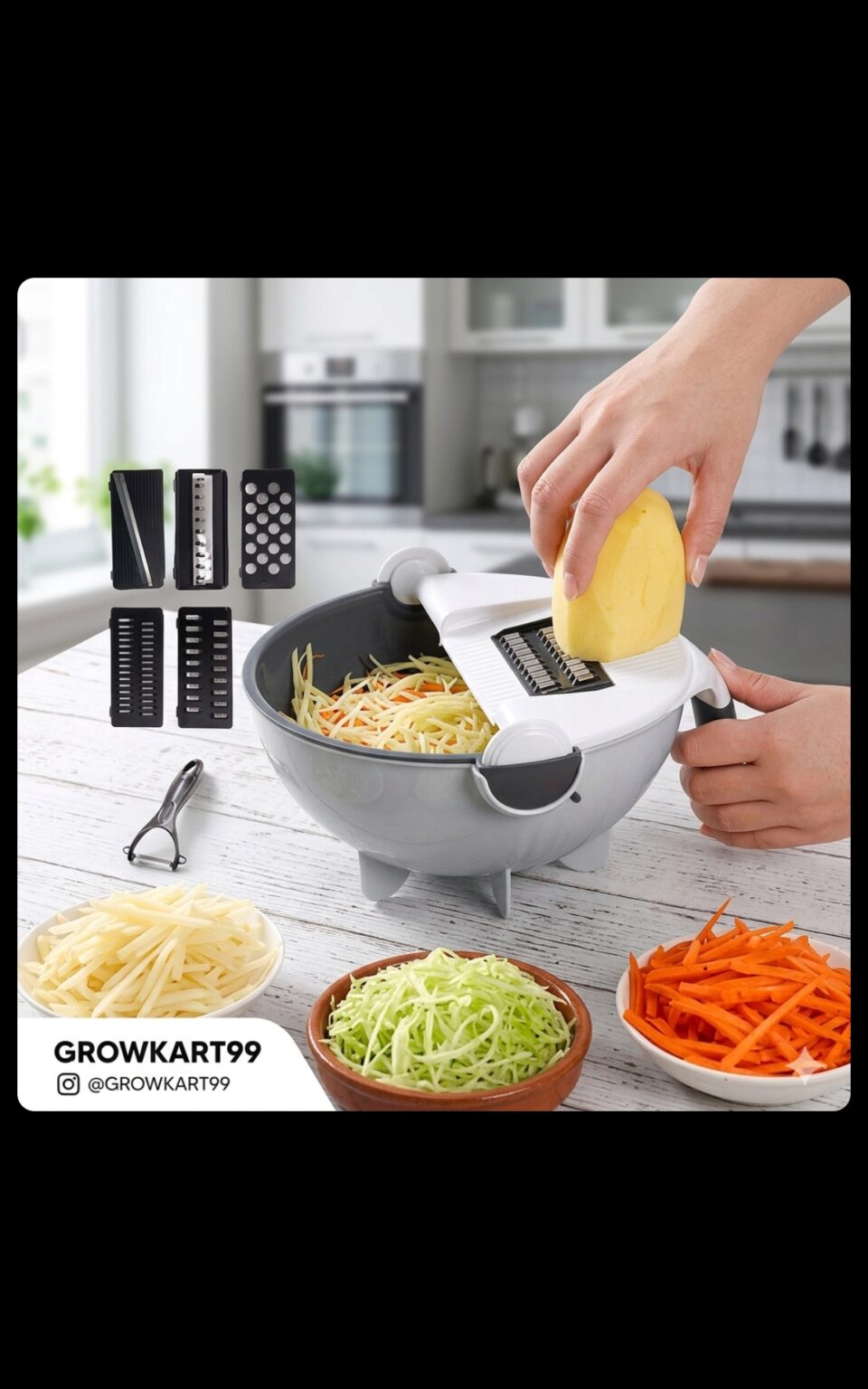 9-in-1 Multifunction Wet Basket Vegetable Cutter