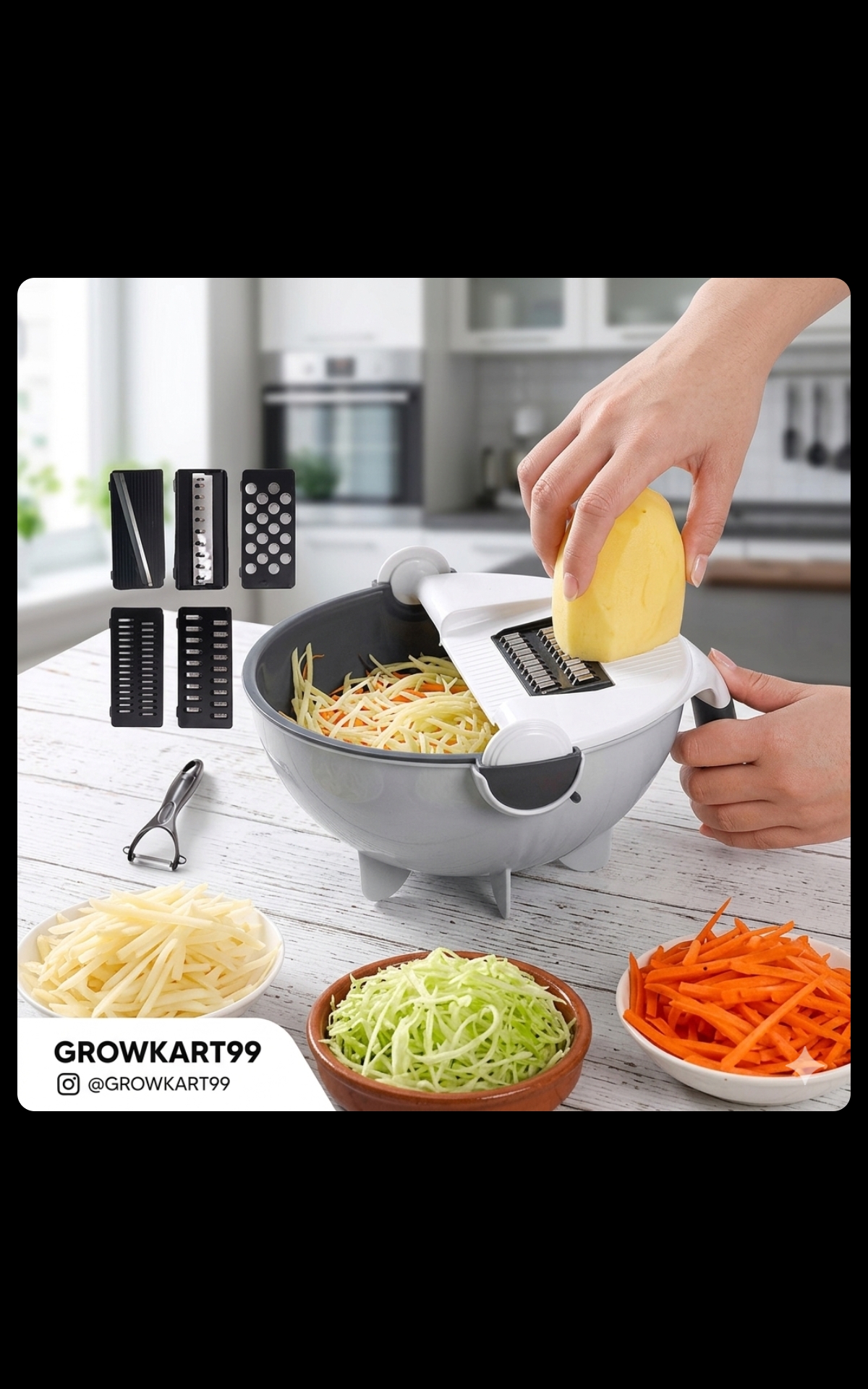 9-in-1 Multifunction Wet Basket Vegetable Cutter